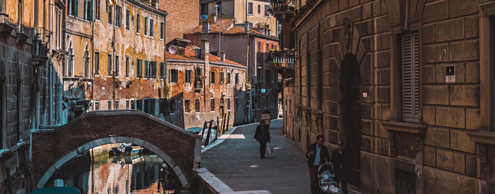A quiet Venetian street and canal