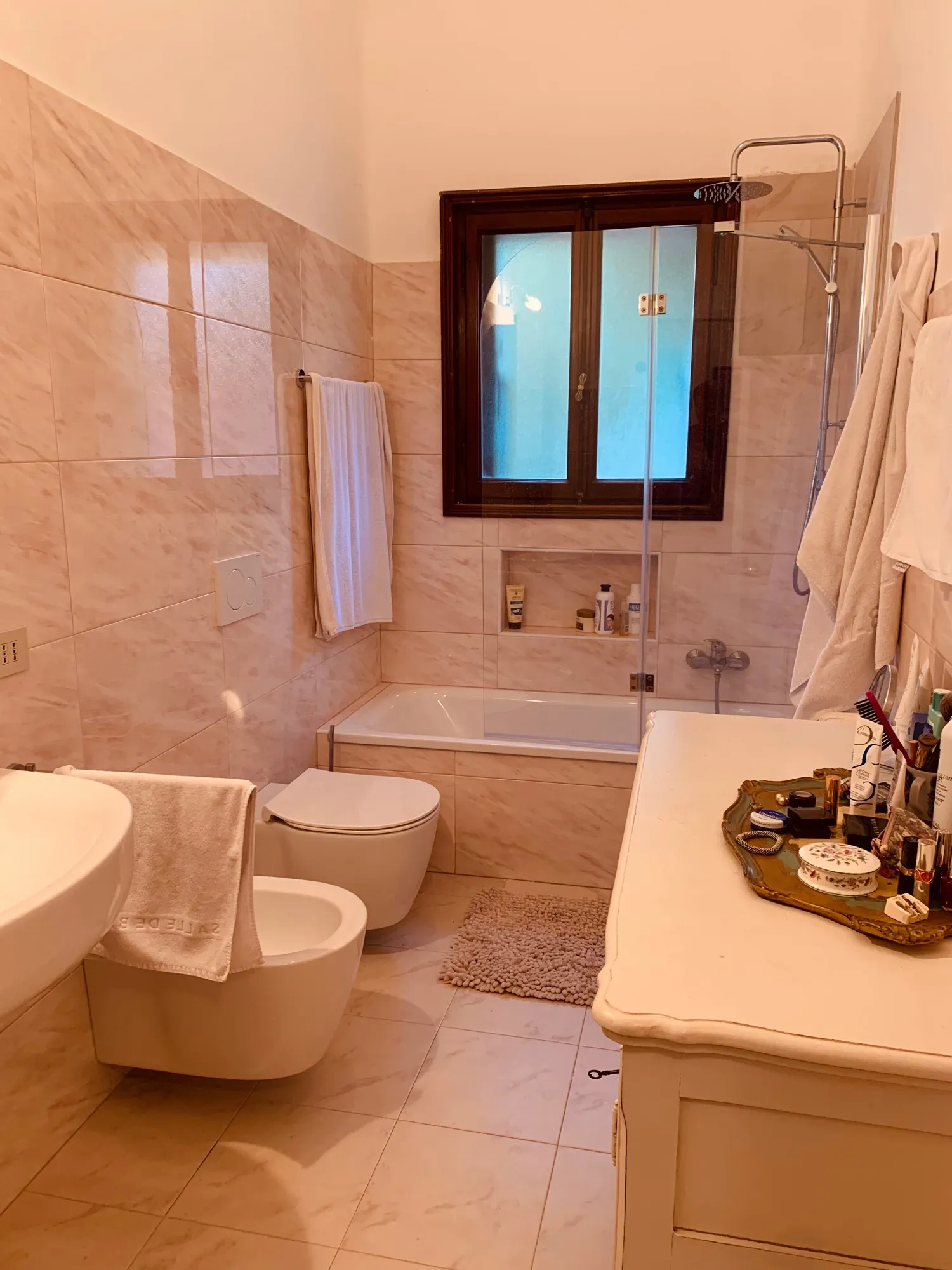One of the bathrooms
